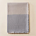 Home Textile Eco-Friendly Italian Style Soft 100% Mercerized Wool Heavy Strip Throw Blanket with Tassels for Winter