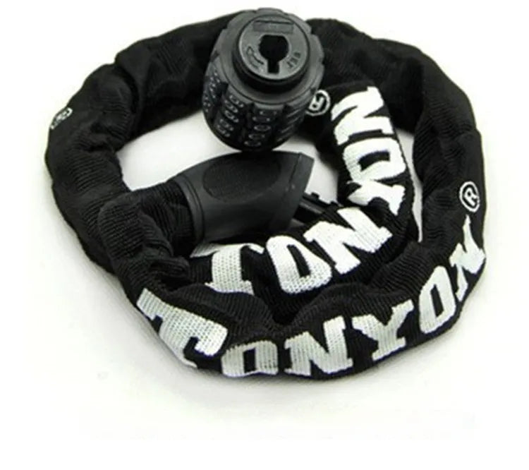 TONYON Bold Shear-resistant Anti-theft Lock Cylinder 5-digit Combination Bicycle Lock Steel Bike Chain Lock