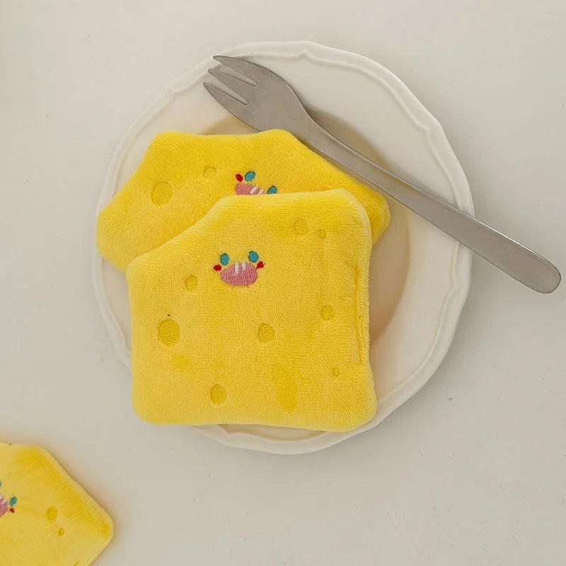 Korean Inspired Eco-Friendly Plush Dog Sound Toy Hidden Food Sniffing Paper Cheese Toy for Dogs for Foreign Trade