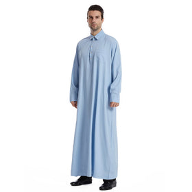 Men's Anti-Static Islamic Abaya Dress Long Sleeve Thobes Robes National Costume for Middle East Saudi Arabia Inspired Dubai