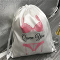 Custom White Silk Satin Dust Bag Pouch for Handbag/Swimwear/Bikini/Underwear