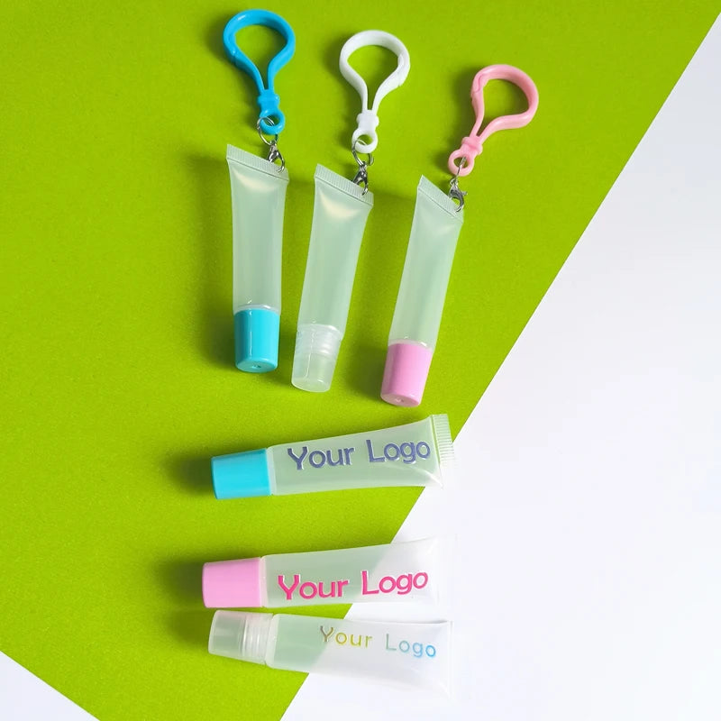 CY401 Custom LOGO Empty Squeeze Lip Gloss Tubes 5ml Lip Gloss Squeeze Tube for Balm Lipgloss Containers Mini Soft Tube