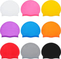 Custom Spots Goods Unisex Elastic Silicone Dome Shape Non-slip Swimming Caps Silicone Hats Portable Bathing Hat Kids Children