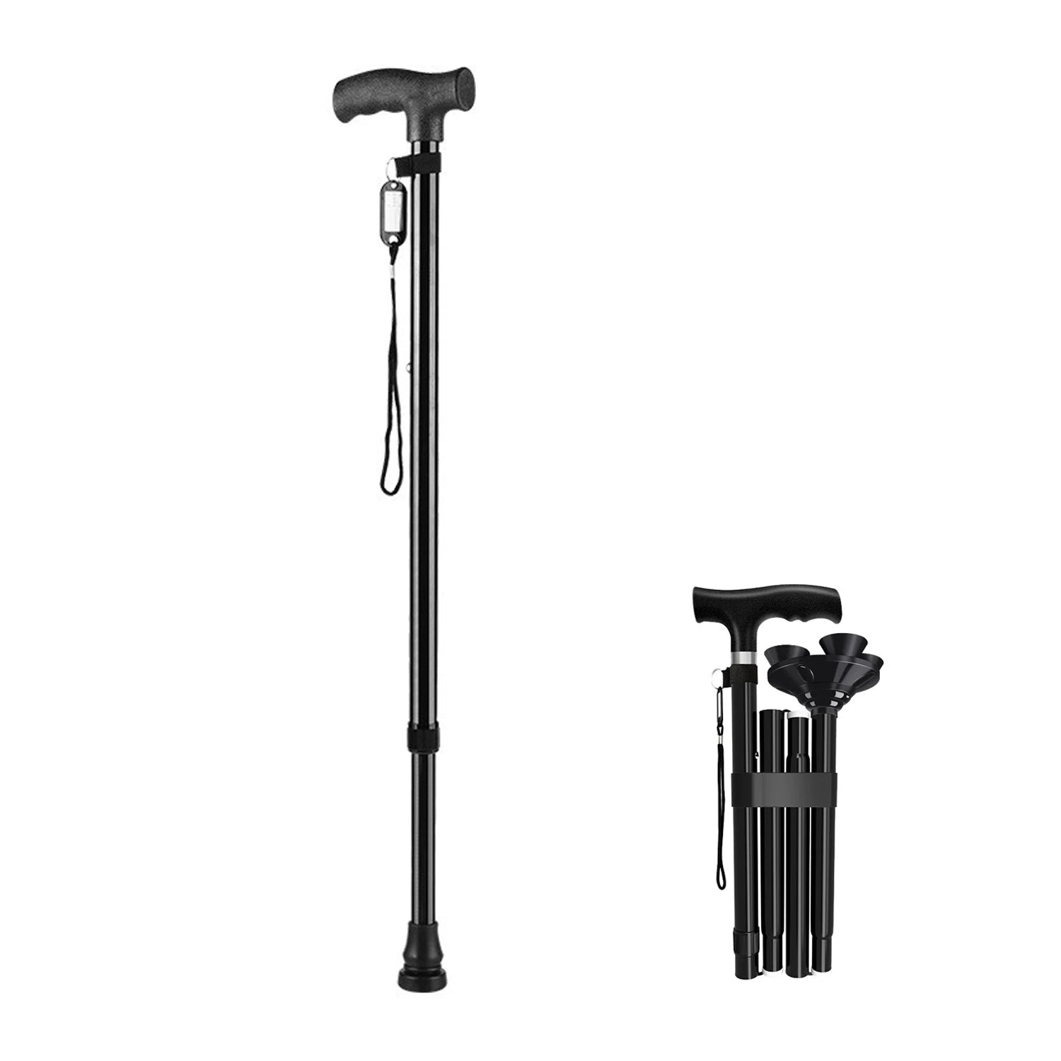 GodsWord Folding Walking Cane Stick Elderly Adjustable Portable Walking Stick for Old People With Carrying Bag for Men/Woman