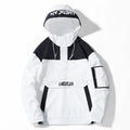 2022 Hooded Jackets Men New Patchwork Color Block Pullover Jacket Fashion Tracksuit Coat Men Hip Hop Streetwear Jacket Men