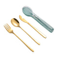 304 Stainless Steel Portable Travel Cutlery Set Eco-Friendly Reusable with Case-10% off on 3 Pieces