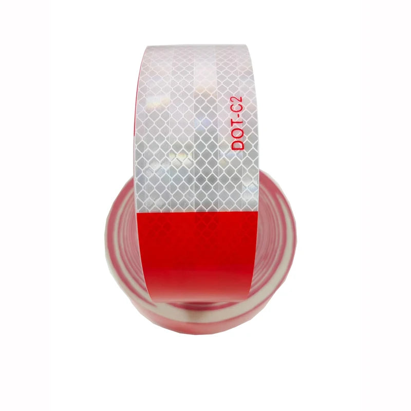 EVEREFLEX High Intensity Prismatic Reflective White Red Dot C2 PET Waterproof Reflector Tape Strong Adhesive Custom Logo Printed MegaBDM