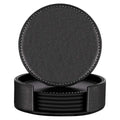 Wholesale Luxury High Quality Handmade Genuine Leather Coaster Set Cup Coaster for Drinks Custom Logo Wedding Office Home Decor