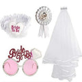5 Style Hen Party Headband Bride to Be Headpieces Veil Party Supplies Bridal Wedding Sash Set