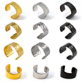 Italian Luxury Fashion Stainless Steel Jewelry Wholesale 18K Gold Plated Waterproof Open Cuff Bangle Chunky Bracelet Jewellery