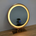 Wholesale Touch Screen Defogging Illuminated Three Color Control Smart LED Makeup Hanging Wall Mirror Aluminum Frame Base