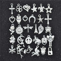 YuenZ 30pcs/set Mixed Styles Animal Heart Leaf Flower Charm Pendant DIY Jewelry Finding for Necklace Bracelet Making Accessories