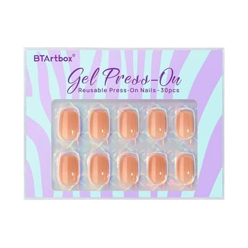 Custom Logo New Designed Solid Skin Color Gel Tip Nails Press on Fake Square Nails Handmade Solid Press on Nails Vendor