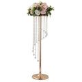 A-1265 Wedding Gold Crystal Flower Stand Wedding Pedestal Crystal Cake Stand for Wedding Cakes