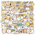 100Pcs Cute Hamster Cartoon Sticker For Girl Decor Paper Decal Die Cut Bottle Luggage Phone Diy Stickers