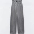High Waist Women's Jeans Adjustable Elastic Drawstring Waistband With Straight Leg & Pronounced Seams Limited Items Left