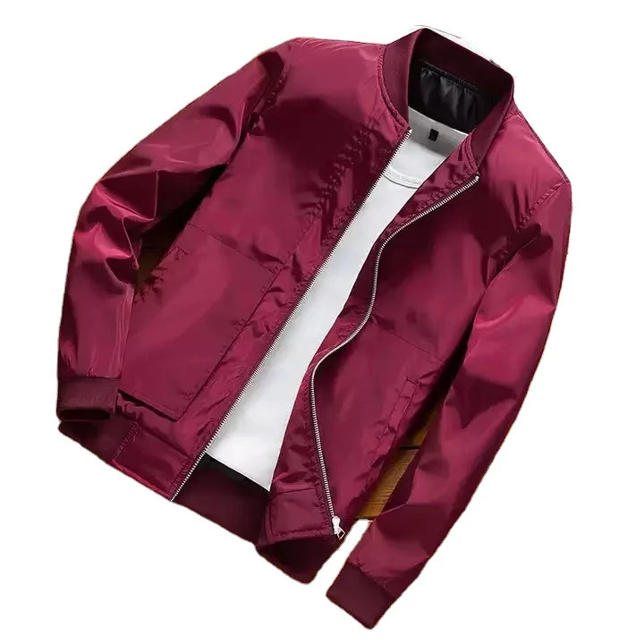 Mens Fashion Thin Outwear Casual With Zippers Coats Long Sleeve Spring Men's Jacket