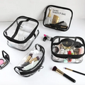 Waterproof Transparent PVC Bath Cosmetic Bag Women Make up Case Travel Zipper Makeup Beauty Wash Organizer Toiletry Storage Kit