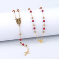 Lady of Guadalupe Virgin Mary Oval Medal Rosary Necklace Cross Crucifix Religious Jewelry