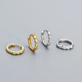 2024 New 925 Sterling Silver Minimalist Zircon Hoop Earrings for Women