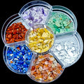Diy Natural Crystal Seven Chakra Energy Stone Set Round Crushed Stone Energy Healing Stone