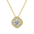 Factory Wholesale 925 Sterling Silver Fine Jewelry 1Carat Moissanite Pendant Necklace for Women's Wedding Trendy Design