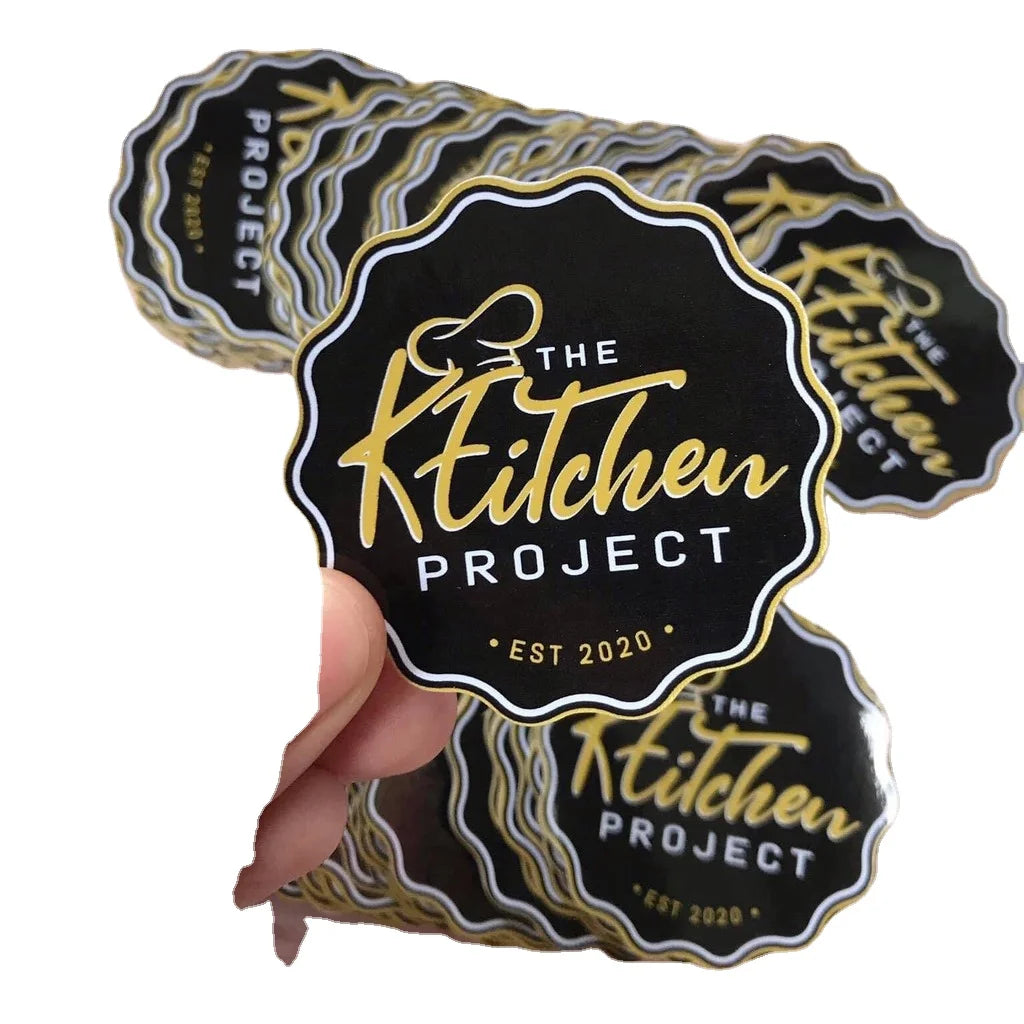 Custom Food Roll Plastic Bottle Logo Embossed Gold Foil Label Sticker Print Private Labels for Pet Lotion Cosmetic Bottle