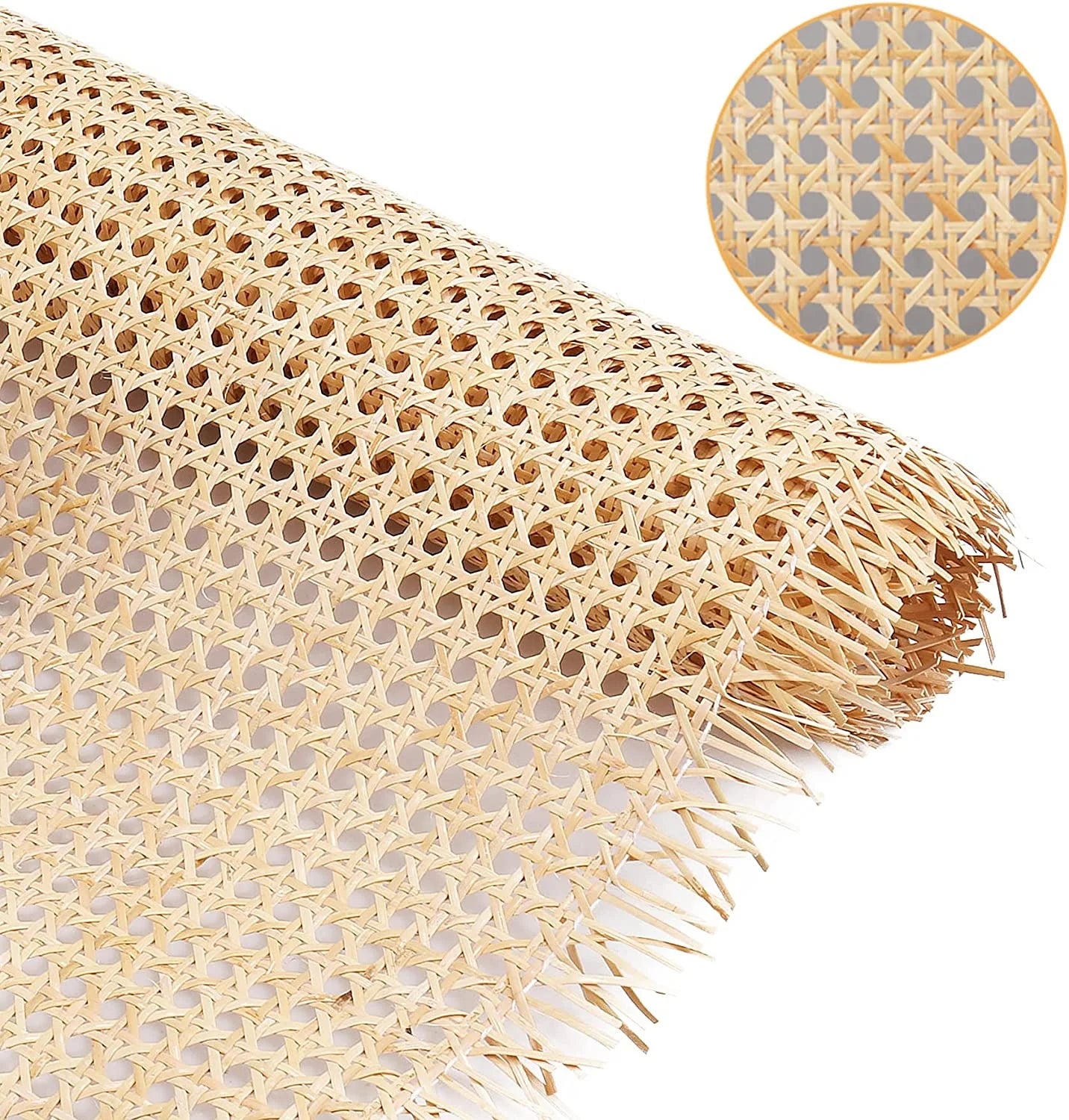Free Sample Plastic Rattan Cane Webbing Roll for Caning Projects Woven Open Mesh Cane for Furniture