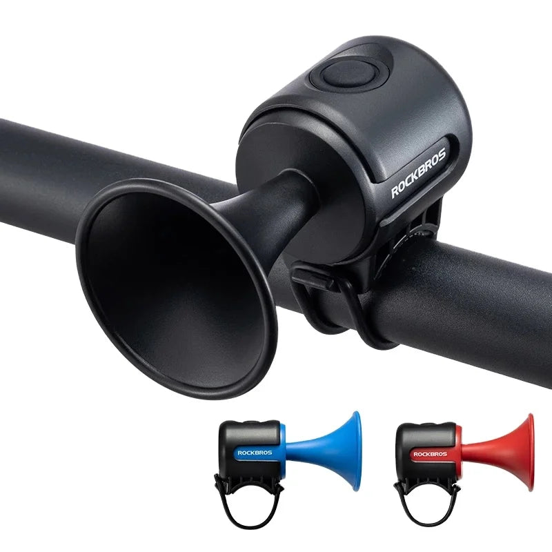 ROCKBROS Bicycle Electric Bell Horn 120db Loud Horn Waterproof Bike Bell Ring Road MTB Bike Horn