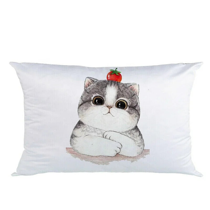 12 X 20 Inches Double Sided Printable White Satin Pillow Case Sublimation Pillow Cases Lumbar Pillow