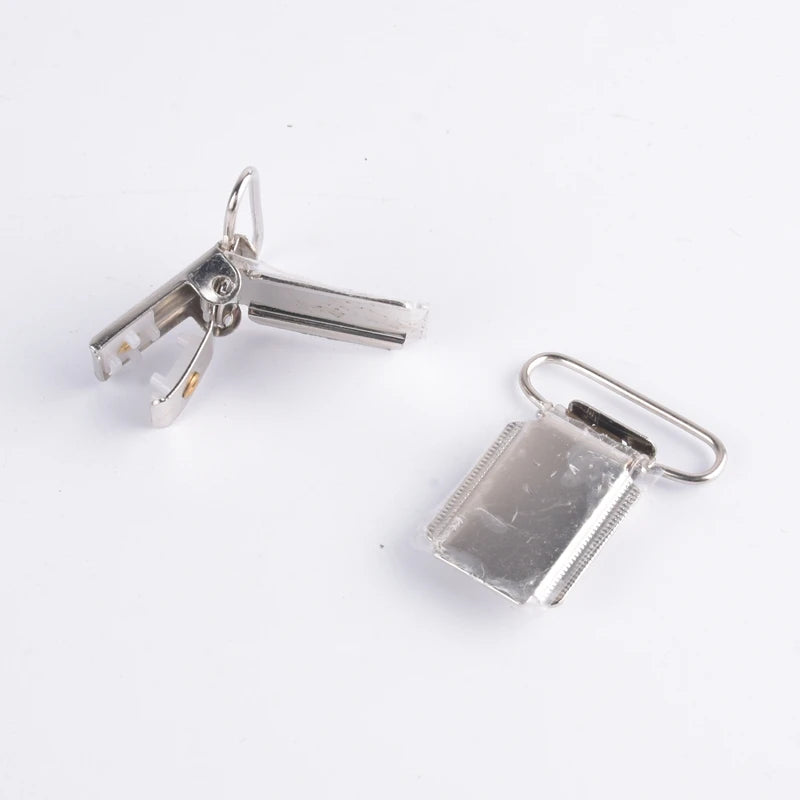 High Quality 1 Inch Baby Holder Pacifier Clip Baby Pacifier Clips Durable Metal Suspenders Clip