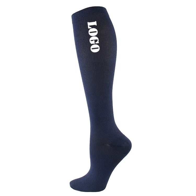 Women Men Knee High Customized Logo and Pattern Compression Stockings With Good Quality for Spring Summer Autumn