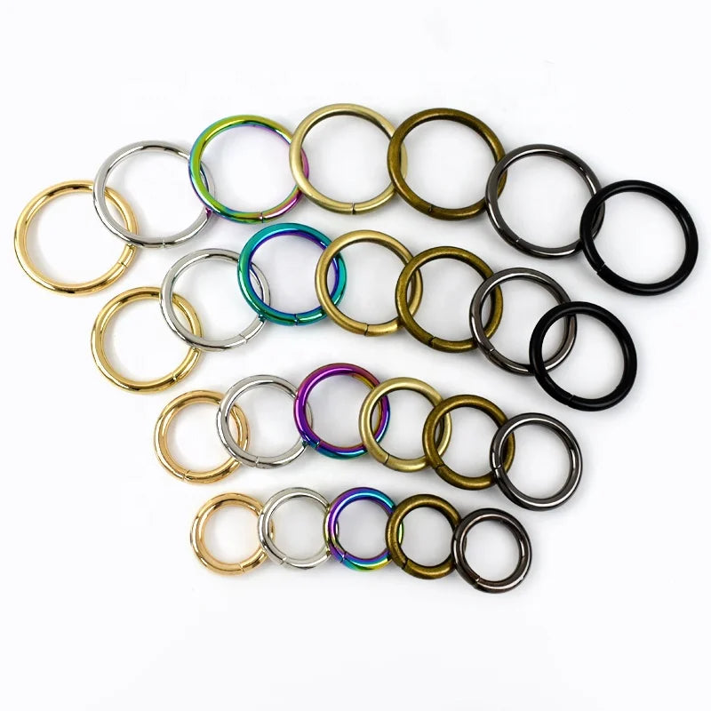Meetee H2-1 38mm Luggage Hardware Accessories DIY Handmade Bag Strap Chain Pet Rope Connective Hook Buckle  Alloy O Ring Buckle
