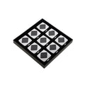 Black Luxury Showcase Custom Jewelry Box Packaging Metal Square Jewelry Gem Display Tray Set Gemstone Box Set