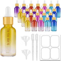 Colored 5ml 10ml 20ml 30ml 50ml 100ml Glass Dropper Bottles Empty Serum Bottles with Golden Dropper for Essential Oils