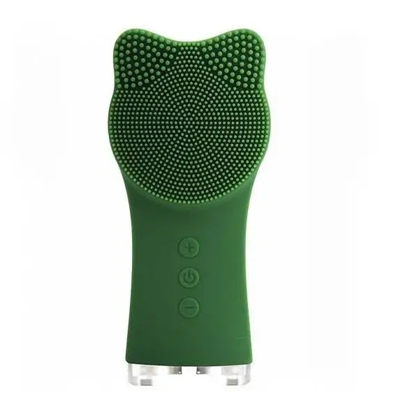 Cute Cat-Ear-Shaped Cleaning Brushes Mini Silicone Facial Cleansing Brush Sonic Vibration Face Scrubber Deep Cleansing