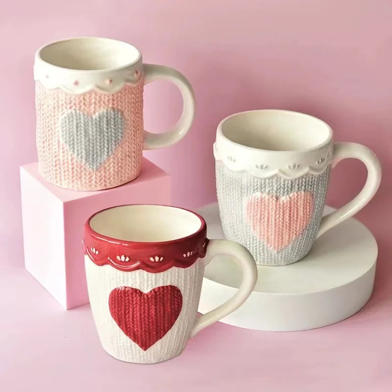 Valentine's Day Gift Mug Factory Hot Sale Design Mug New Bone Cup Custom Ceramic Mugs For Lover Girlfriend