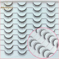 Abestyou 10mm for 3D Synthetic Hair Handmade Lashes 20 Pairs Dramatic Thick Long Custom Logo Full Strip Natural Eyelashes