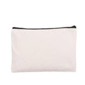 Blush Pink Canvas Makeup Pouch Eco Natural Canvas Cosmetic Pouch Bag With Zipper