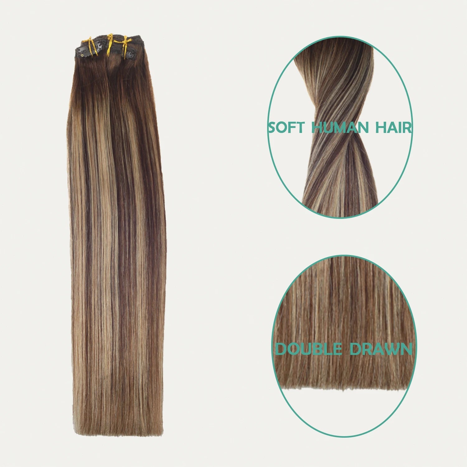 24 Hours Shipping Top Selling Wholesale Price Double Drawn 10A Virgin Remy Clip in Human Hair Extensions for Beauty Show