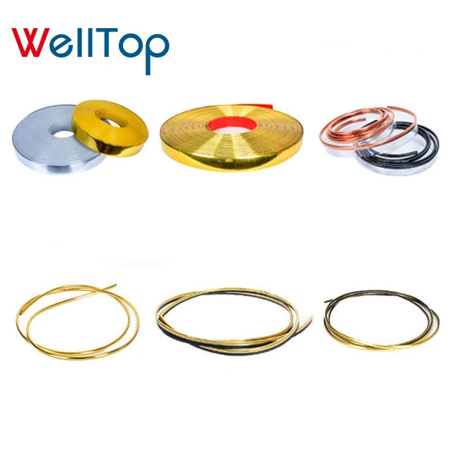 WELLTOP Golden PVC Waterproof Soft 50mm Sofa Edge Banding Edging Strip Trim Tape