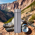Titanium Thermos Bottle with Tea Filter Double-Walled Insulated Water Bottle 550ml