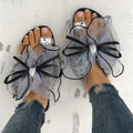 Latest Wholesale 2024 Bow Design Women's Flat Slippers 3 Color Flip Flop Sandal Shoes