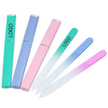 Professional Custom Logo Nail File Double-Sided Glass Nail File with Case  Nail Art Sanding Polishing Manicure Tools