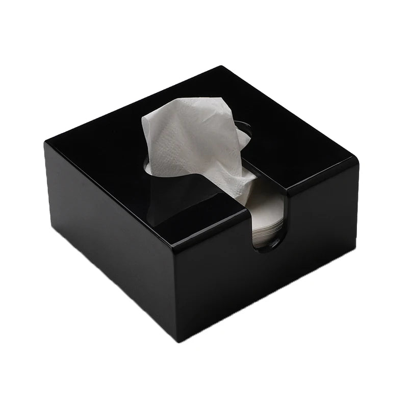 Clear Acrylic Napkin Holder with Hold Down Bar Customized Color Modern Style Polished Finish for Dining Tables or Countertop