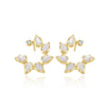 Abiding New Design Prong Set S925 Silver Pear Cut 3x5mm Olive Leaf Wreath Natural Milky Blue Moonstone Stud Earrings