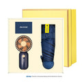 Hot Selling Business & Promotional Gift Set Automatic Fan & Umbrella with Built-in Battery for Giveaways