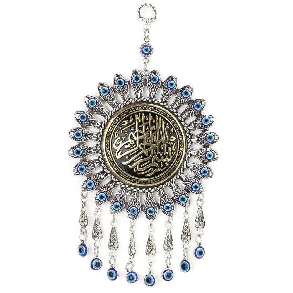 Turkish Blue Evil Eye Beads Ornament Amulet Delicate Blue Pendant Home Lucky Protection Wall Hanging Decoration