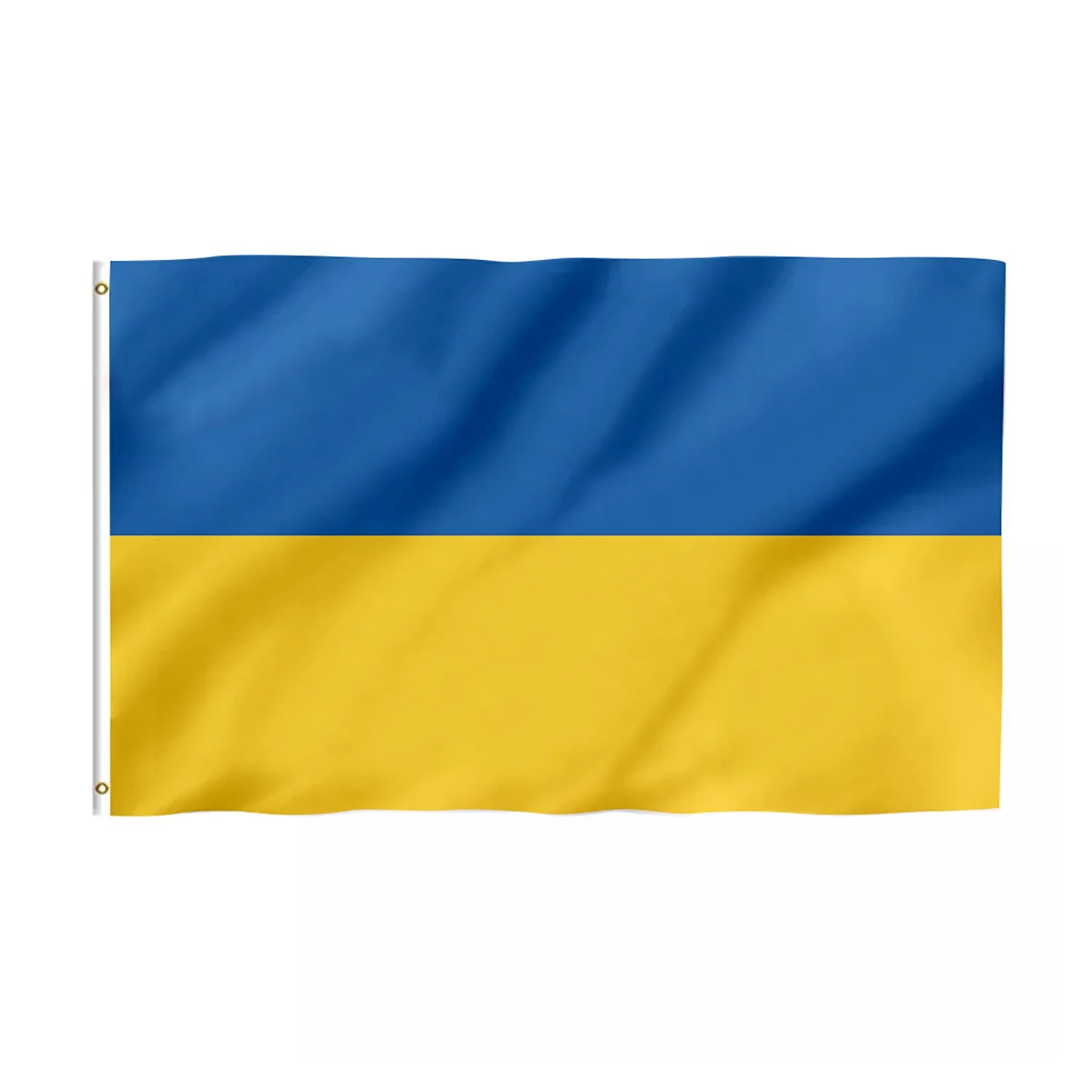 Factory Wholesale 100% Polyester Outdoor Flying Election Flag Double-sided Durable Knitted Banner Ukrainian Flag