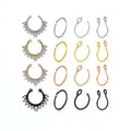 Stainless Steel None Piercing Nose Stud Nose Pin Piercing Jewelry Wholesale C Shape Fake Nose Rings Sets